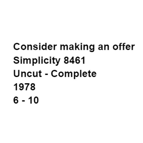 Simplicity 8461 Pattern Dress Bloomers Top Shorts Miss 6 - 10 Sporty Tennis - Picture 3 of 6